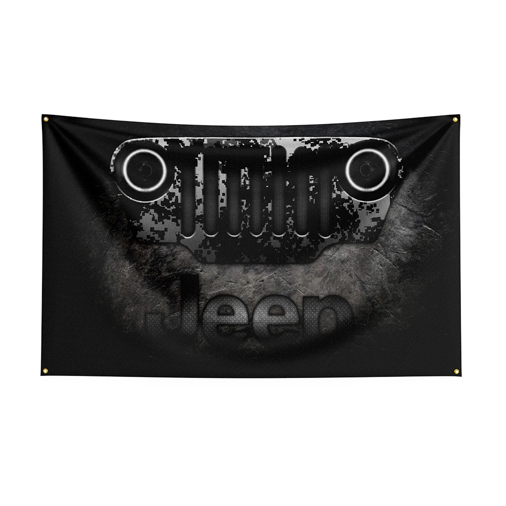 

90x150cm JEEPs Flag Polyester Printed Racing Car Banner For Decor 1