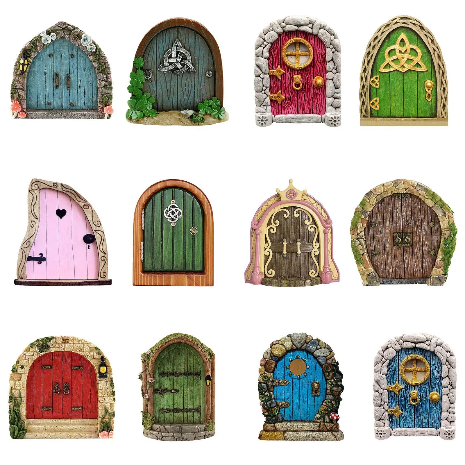 

Мини-сказочный сад деревянная дверь Мини Сад дверь эльф двери украшения деревянные миниатюрные деревья украшения сада сказочная дверь