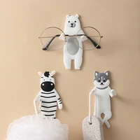 lovely animal pvc stick hook can bend fridge key wall crochet holder removable strong self adhesive hooks home decor wall hook