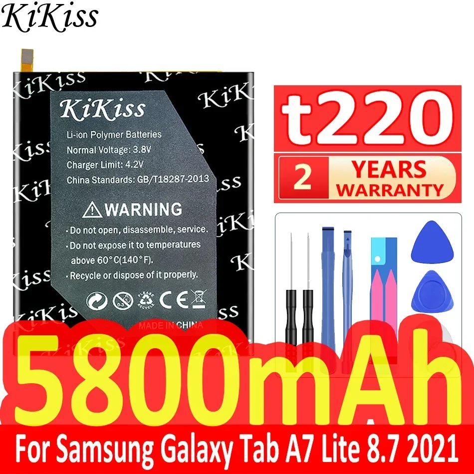 Аккумулятор KiKiss 5800 мАч t220 для Samsung HQ-3565N HQ-3565S Galaxy Tab A7 Lite 8 7 2021 SM-T225N SM-T225C SM-T220 SM-T225