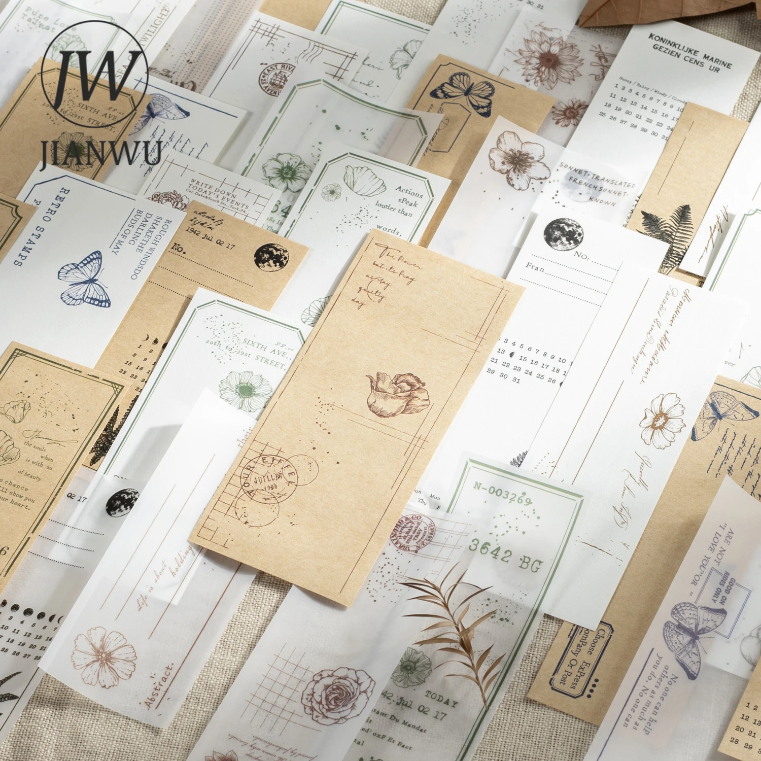 

JIANWU 30 листов кусок бумажной серии Винтажный растительный тематический материал бумага креативная Сделай Сам мусорный журнал коллаж Декор Канцтовары