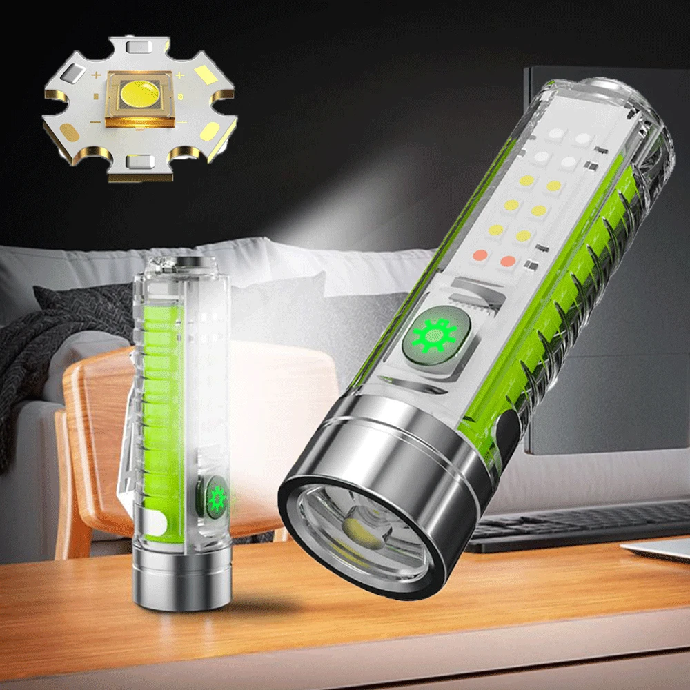 

Мини-вссветильник светодиодная аккумуляторная, 8 режимов, USB C