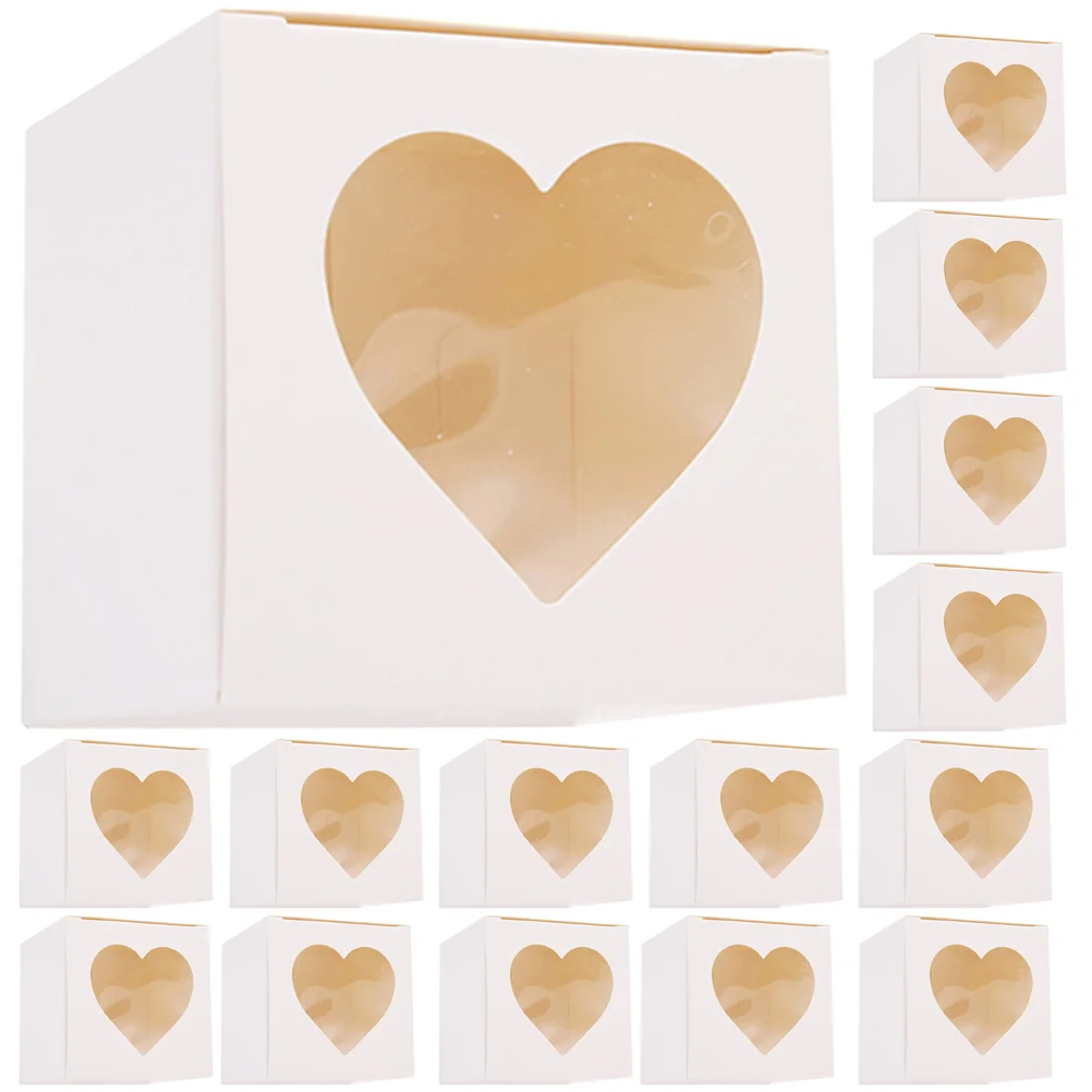 

20 Pcs Baking Cake Box Cookie Holder Home Packing Containers Mini Muffins Chocolate Accessories Paper