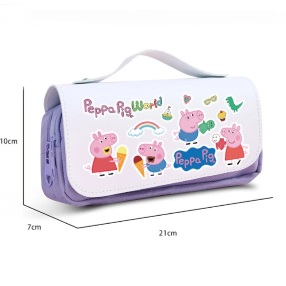Пенал Свинка Пеппа сделай сам милый двухслойный пенал с героями мультфильмов