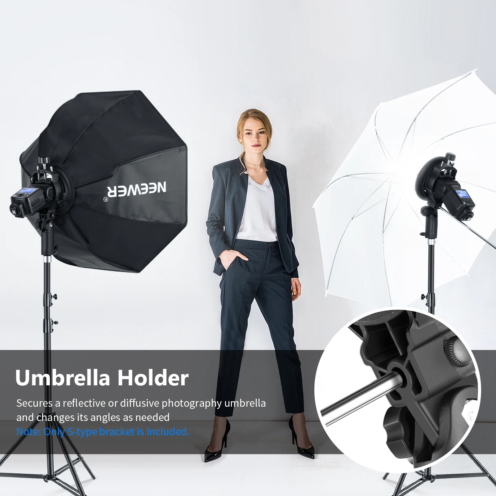 Держатель вспышки Neewer Speedlite S-Type с цветными фильтрами для NW625 NW635 NW645 NW655 NW-670 750II V1 |