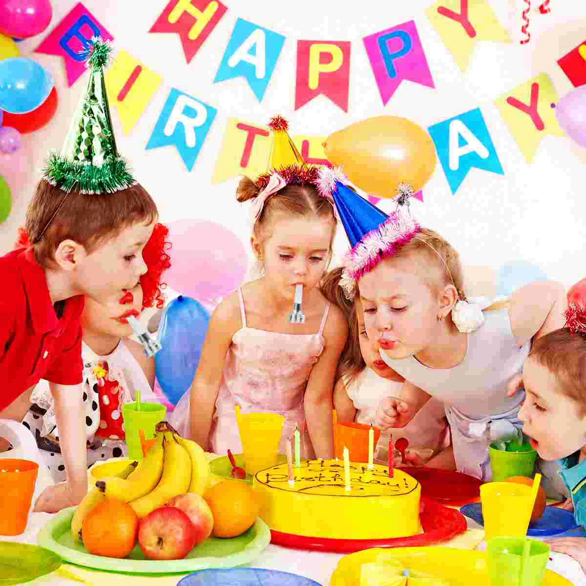 30 PCS Toys Kids Whistle Party Whistles Noise Maker Golden Blowouts Favors Child