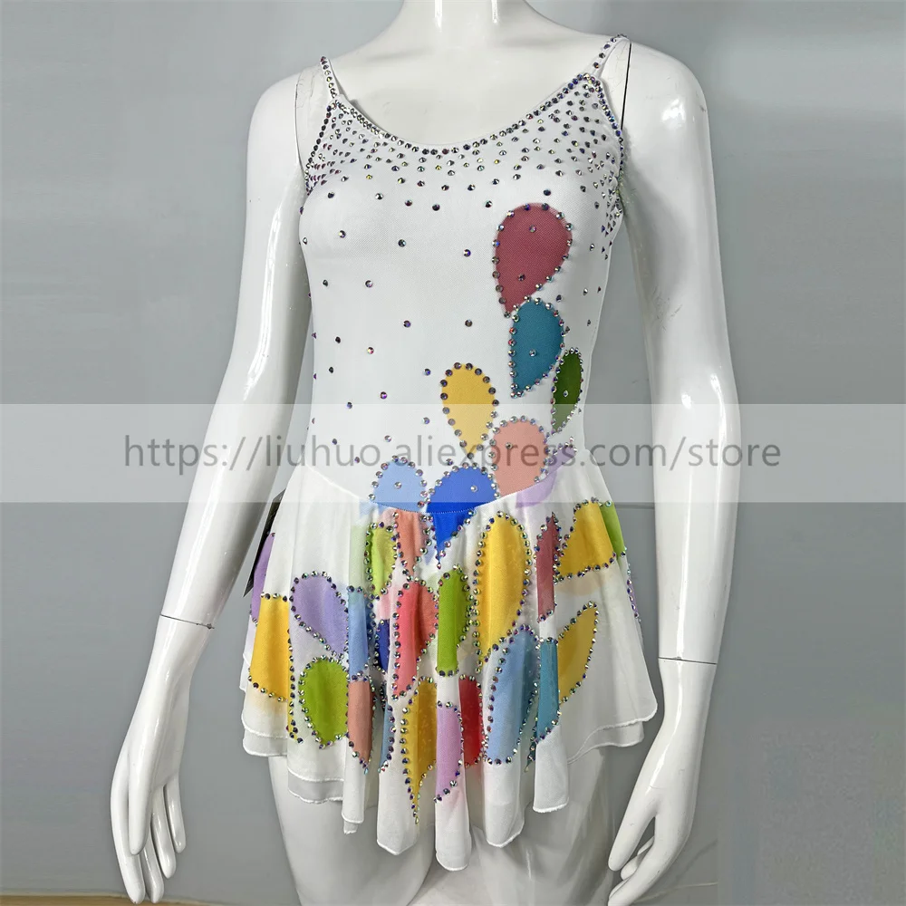 

LIUHUO Women Aldult Girl Customize Costume Performance Competition Leotard Ice Figure Skating Dress Roller Princess Multicolour