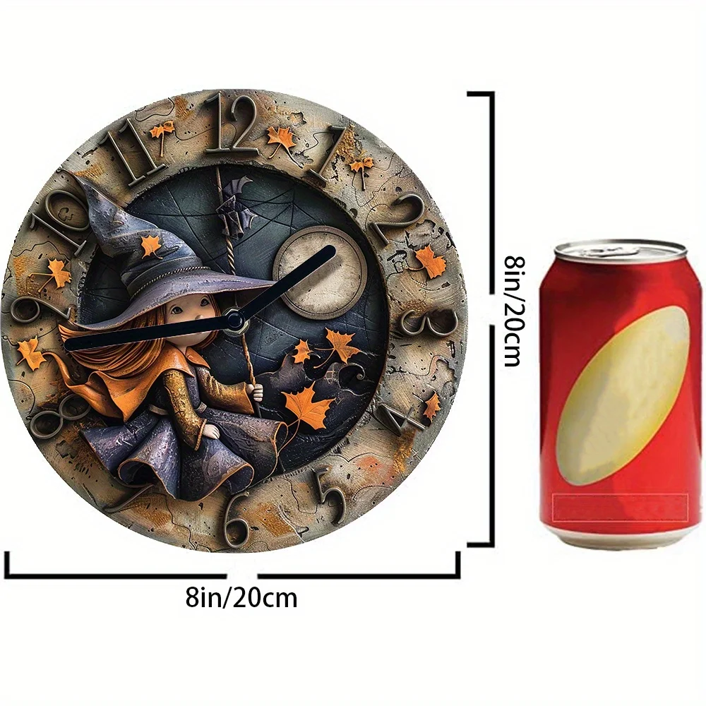 Бесшумные алюминиевые настенные часы с тематикой ведьмы — сделай сам весенний