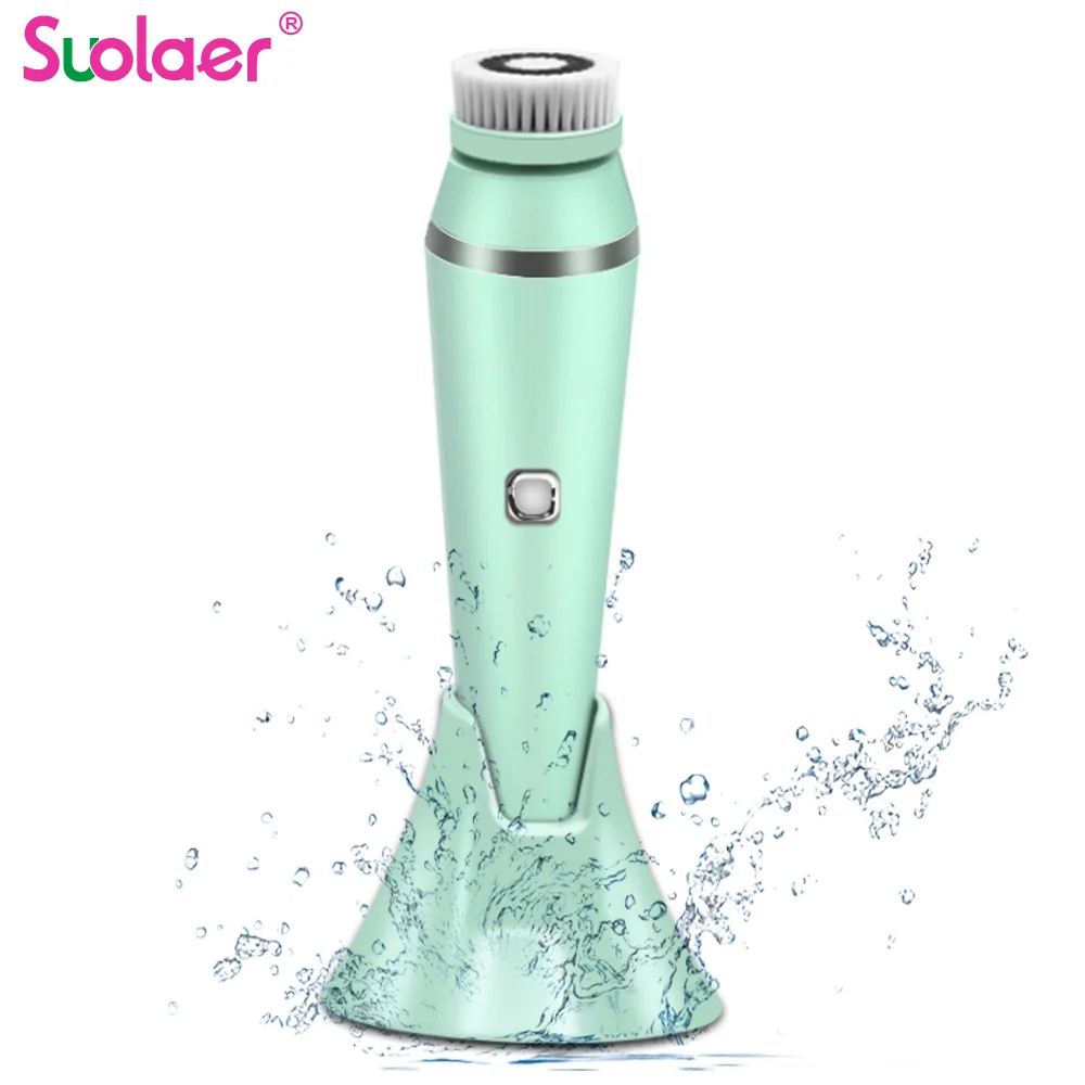 USB перезаряжаемая электрическая силиконовая Очищающая щетка для лица, ультразвуковое устройство для удаления черных точек, очиститель пор,...