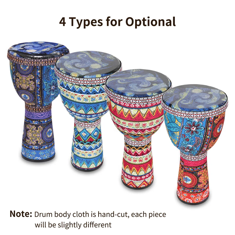 

Африканский ручной барабан 8 дюймов портативный Djembe барабан перкуссионный инструмент Тамбурин подарок красочные художественные узоры