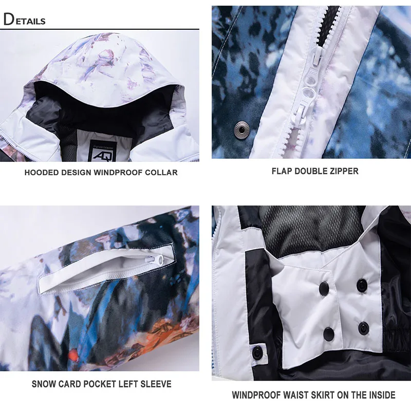Новый мужской и женский лыжный костюм водонепроницаемый ветрозащитный комплект