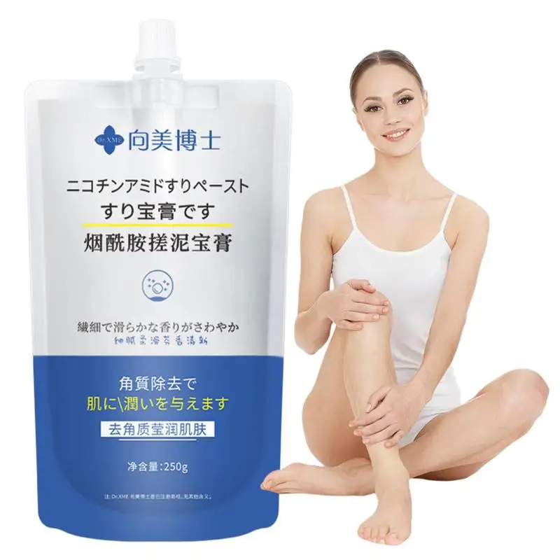 

Крем из амидной глины 250 г, нежный Ниацинамид, отшелушивающий скраб для душа, скраб для тела, скраб для тела, отшелушиватель для живота, задних ног