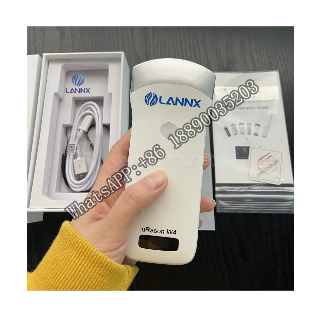 

LANNX uRason W4 Best Quality medical Color Doppler Linear Probe Hospital Clinic Use Wireless Portable Handheld probe