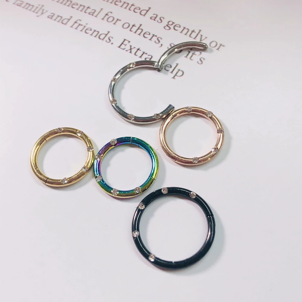 

1 Pc Trendy Small Hoops Earring Ear Piercing Cartilage Tragus Women/Man Circle Anti-allergic Ear Ring 8/10/12mm