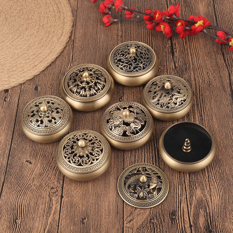 

Классическая антикварная курильница из чистой меди, домашняя декоративная курильница в стиле Зен