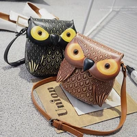 animal owl shape shoulder purse girls cute mobile crossbody bags small phone bag woman