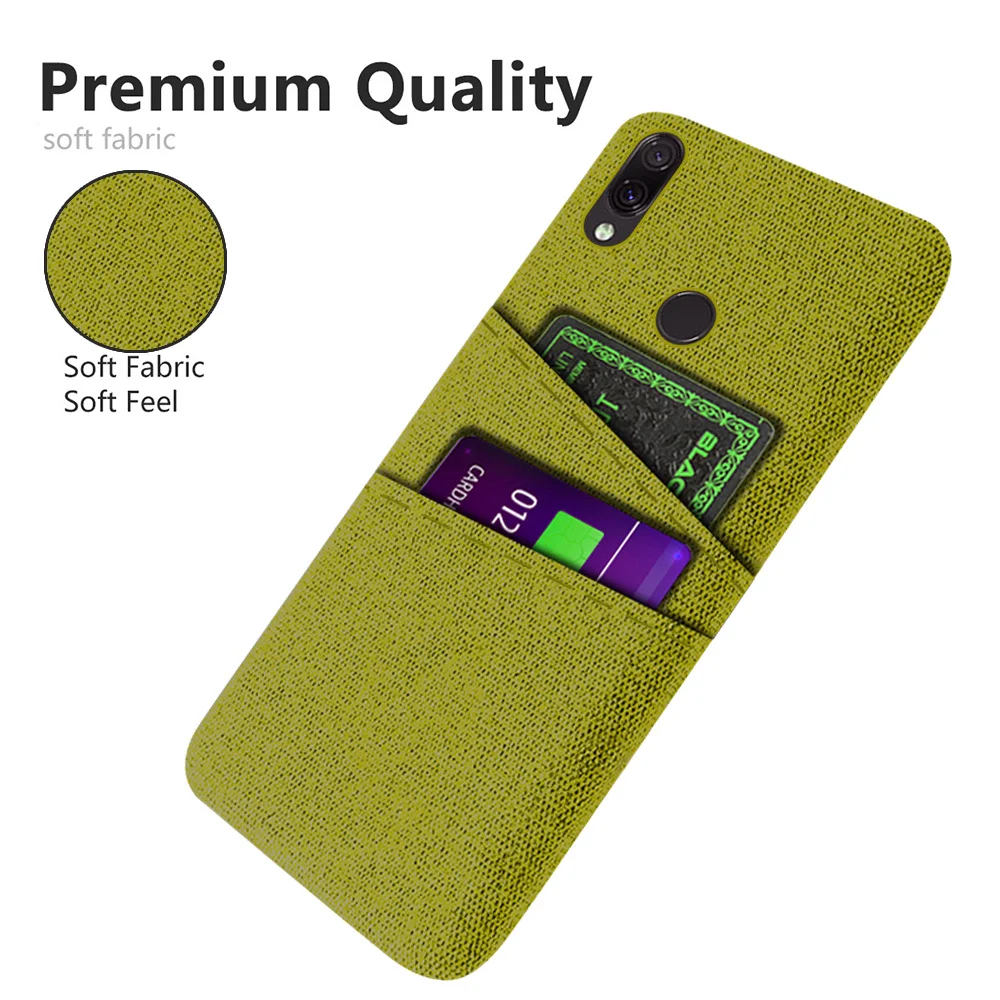 

For Redmi Note 7Pro Note7 6.3" M1901F7G M1901F7H Funda For Xiaomi Redmi Note 7 Case Luxury Dual Card Fabrics Texture Back Cover