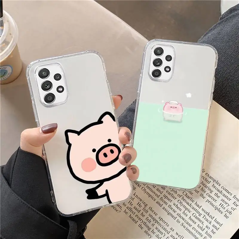 

cute pet pig pink Phone Case Transparent For Huawei P20 P30 P40 honor mate 8X 9X 10i Pro Lite