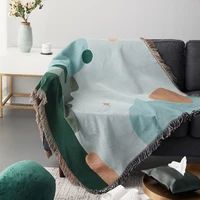 geometry sofa throw blanket simple carpet star moon tapestry sofa towel knitted throw blanket bedspread home decoration cobertor