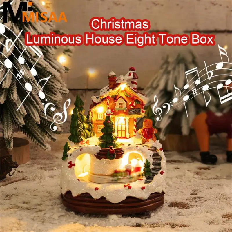 

Music Box Durable Beautiful And Compact Convenient And Durable Playback Clearly Exquisitely Made Gift Glow Music House Exquisite