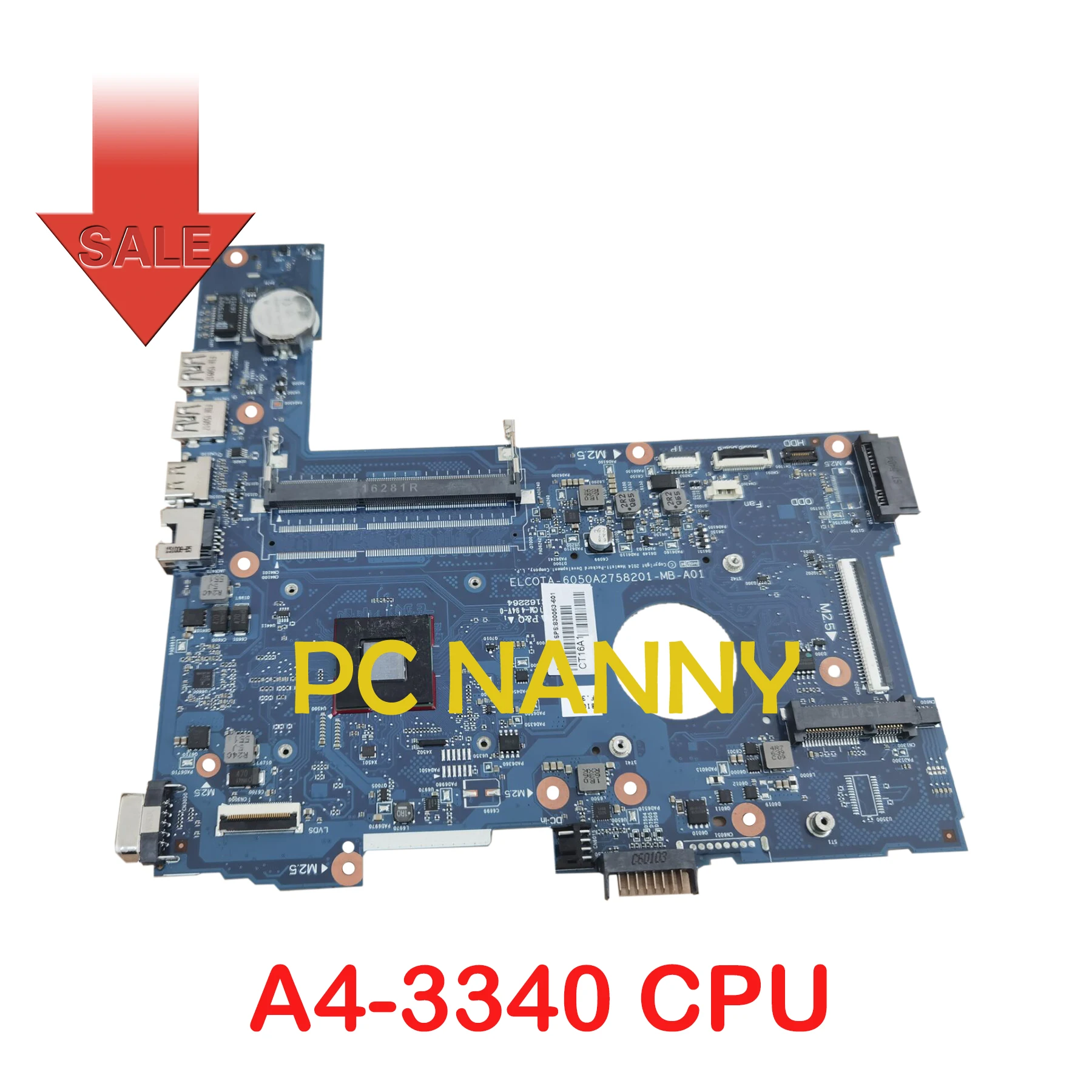 PCNANNY for HP EliteBook 241 G1 laptop motherboard 6050A2758201 830053-601 A4-3340 CPU