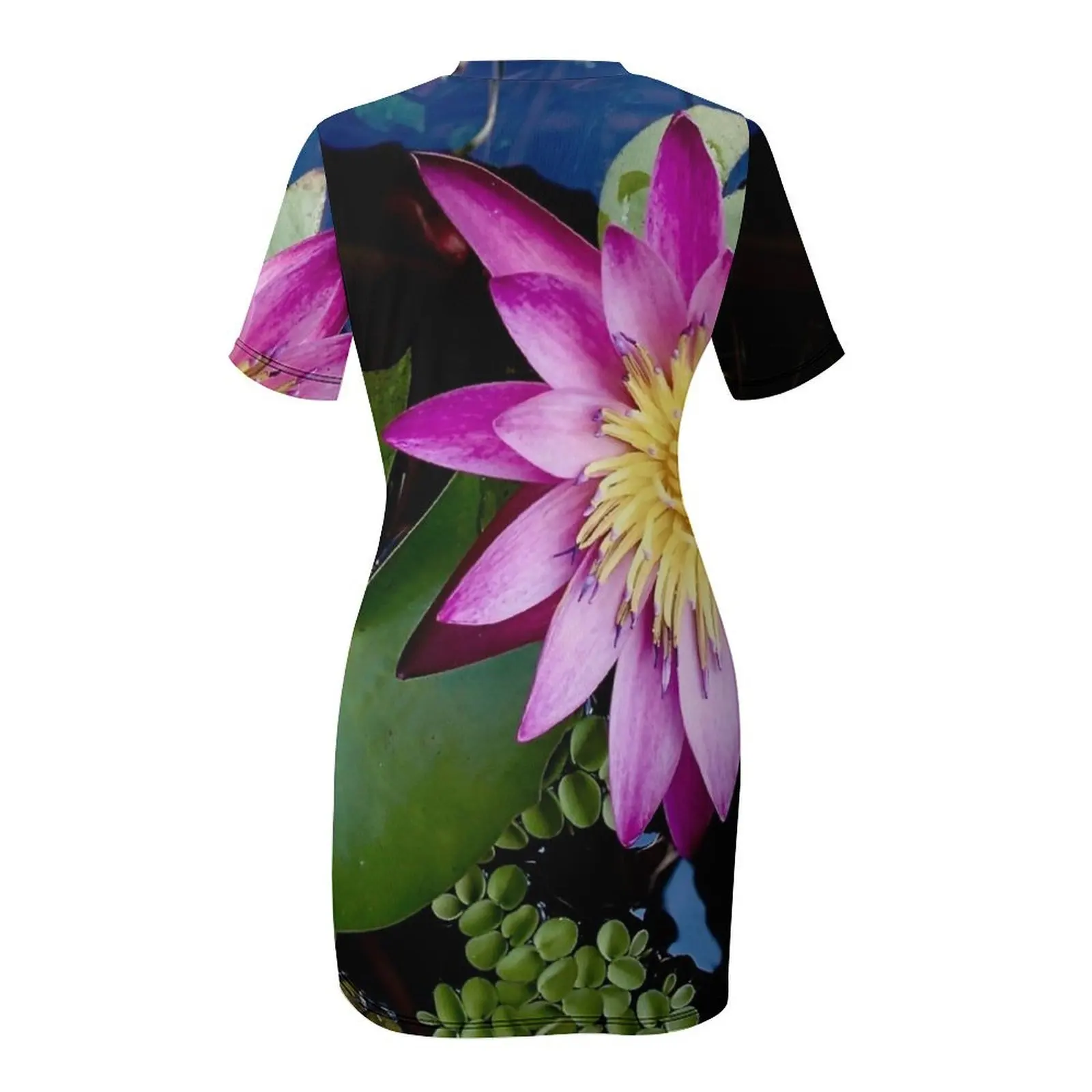 Dok Buah-Water Lily платье с короткими рукавами женские платья длинное женский летний