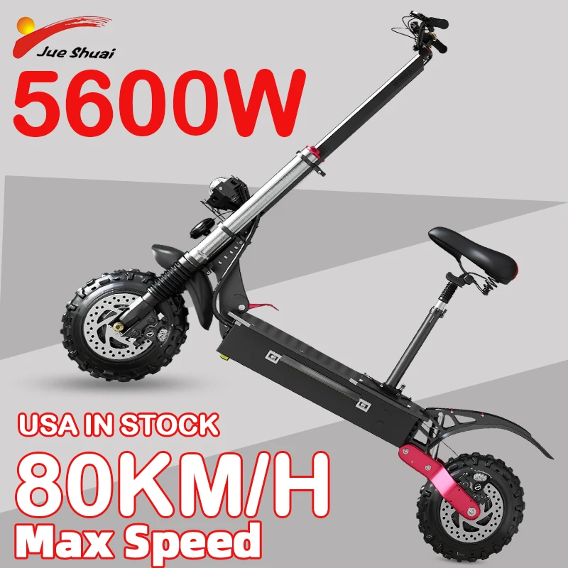 

Electric Scooters Adults 5600W Dual Motor 11inch Tire E Scooter 60V 30AH Panasonic Battery Scooter Electric EU USA IN STOCK