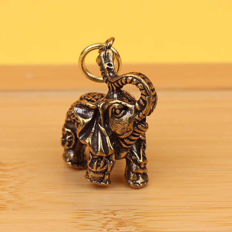 1 шт. твердая латунь счастливый слон офисные настольные украшения китайские
