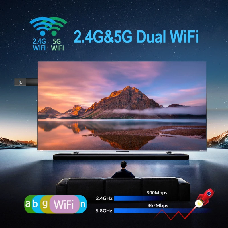 ТВ-приставка 8ГБ 128ГБ Android 10 Allwinner H313 Quad Core 4G WiFi HD 4K Z1 Stick Smart Media Player BT5.0 Голосовой пульт дистанционного управления IPTV (art.: 3920da8dc97ee) - 3920da8dc97ee