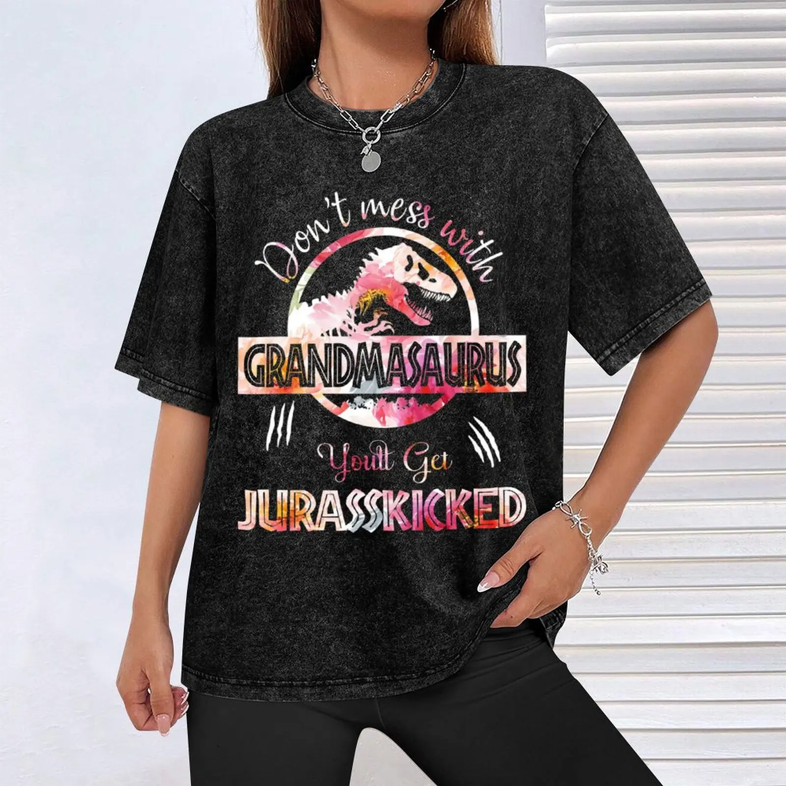 Футболка с надписью Don't беспорядок Grandmasaurus Youll получить Юрского периода надпись