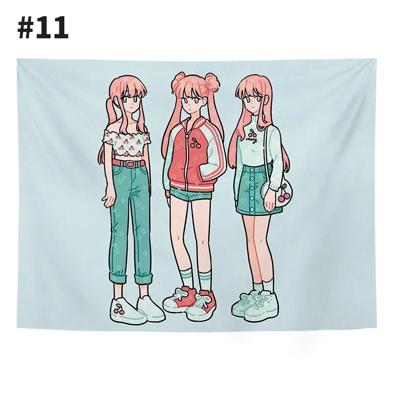 Гобелен настенный подвесной табус девушка ткань живопись фон декор комнаты