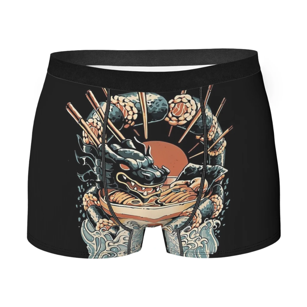 

Dragon Man's Boxer Briefs Underwear Sushi Food Highly Breathable Top Quality Sexy Shorts Gift Idea