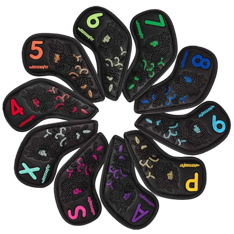 

Мягкие и водонепроницаемые чехлы для гольфа с контрастной вышивкой, 10 шт.