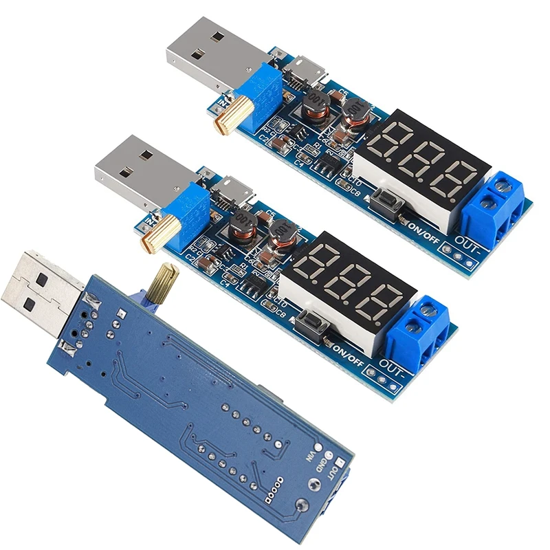 

HFES 3 шт. повышающий понижающий преобразователь USB, повышающий/понижающий модуль питания от 5 В до 3,3 В/12 В, регулируемый выход постоянного тока...