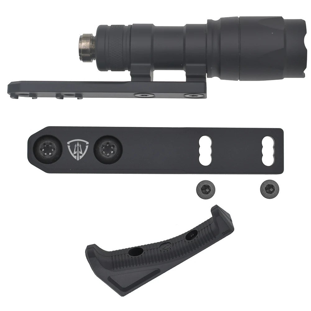 

ARISA M-lok Inline Light Mount Base Holder with AFG mlok Barricade for M600 M300 Series OKW PLH Odin Streamlight Scout Lights