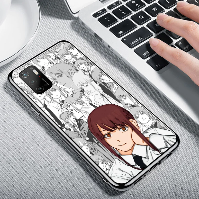 Чехол для телефона Power Makima с бензопилой Xiaomi Poco X6 X5 X4 X3 Nfc F6 F5 Pro F4 Gt F3 F2 F1 M5S M4 M3