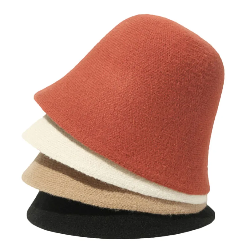 Winter warm hats for women wool blended bucket hat 2022 Vintage fashionable versatile basin cap  fisherman hat casual cap