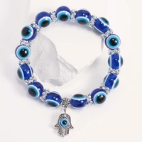 turkish blue evil eye bracelet colorful crystal resin bead rope chain eyes lucky bracelets charm jewelry for friends friendship