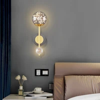 modern luxury wall lamps led gypsophila for bedside bedroom living room home indoor lighting corridor balcony black gold 16w