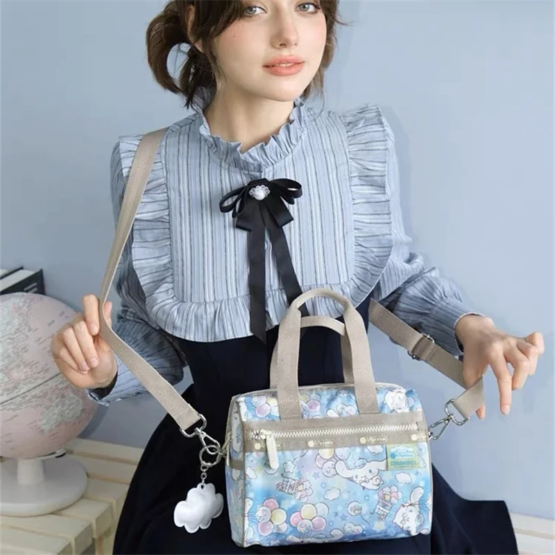 

Сумка через плечо Lesportsac, 20*21 см, с мультяшным коричным рисунком, модная милая сумка через плечо, высокое качество, праздничный подарок на день рождения