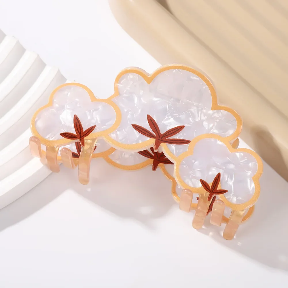 Индивидуальный акриловый зажим для волос в виде листьев аксессуары укладки