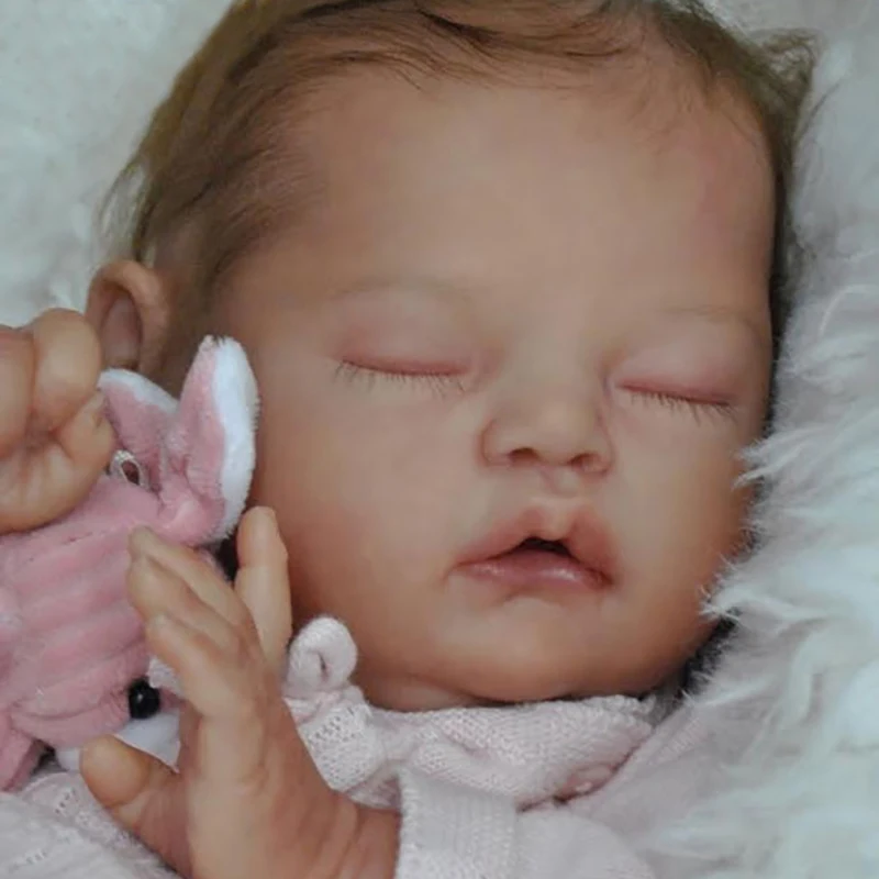 

19inch Unfinished Reborn Doll Kit VIVIA Sweet Sleeping Baby with Body Unfinished Doll Parts