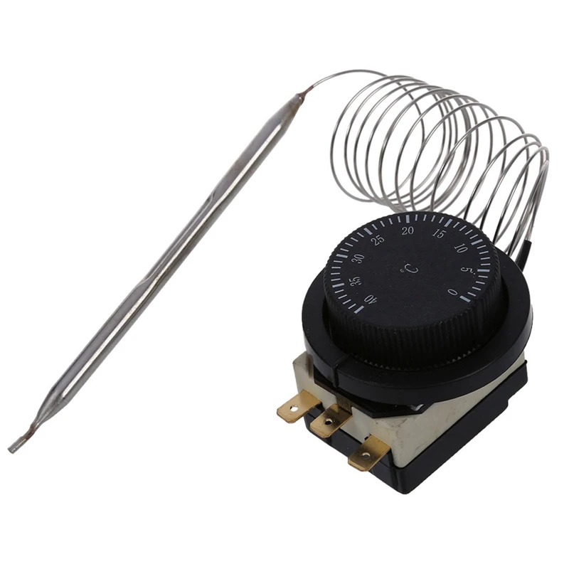 

5X 1NC 1NO AC 250V/380V 16A 0-40C Temperature Control Switch Capillary Thermostat