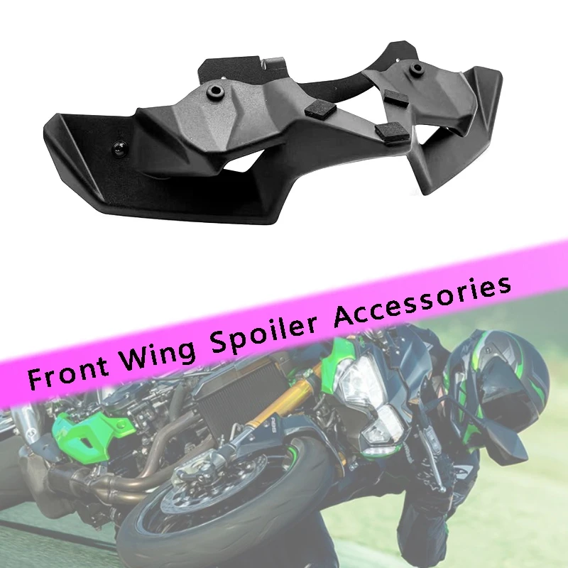 

1PC Black Front Motorcycle Accessories Wing Spoiler Accessories For Kawasaki Z900 2020-2022