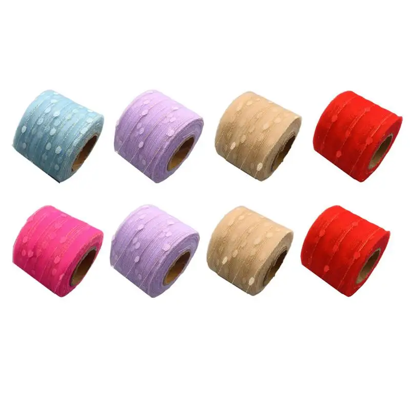

8pcs Ribbon Fashion Headdress Handmade Clothes Gauze Ribbon Bowknot Strap DIY Ribbon