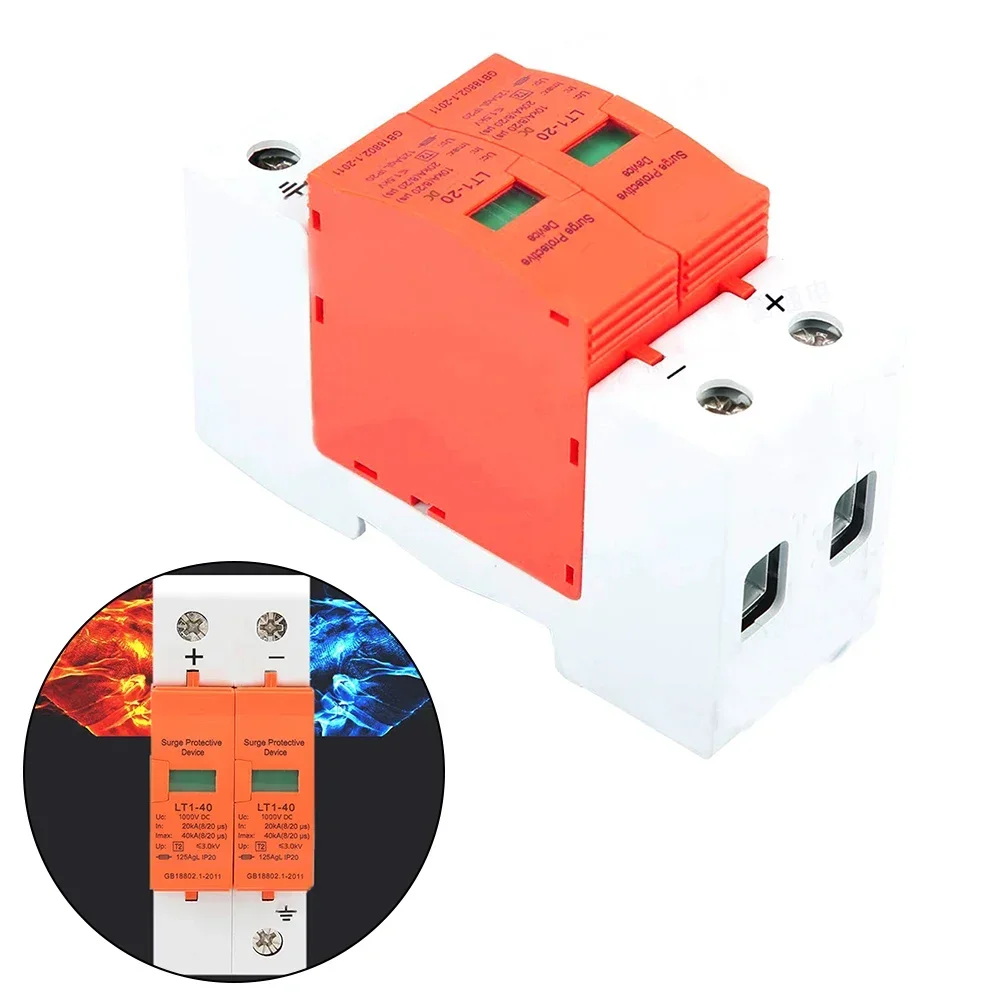 2P 20KA DC 500 В/1000 В для устройства защиты от перенапряжения SPD разрядник низкого