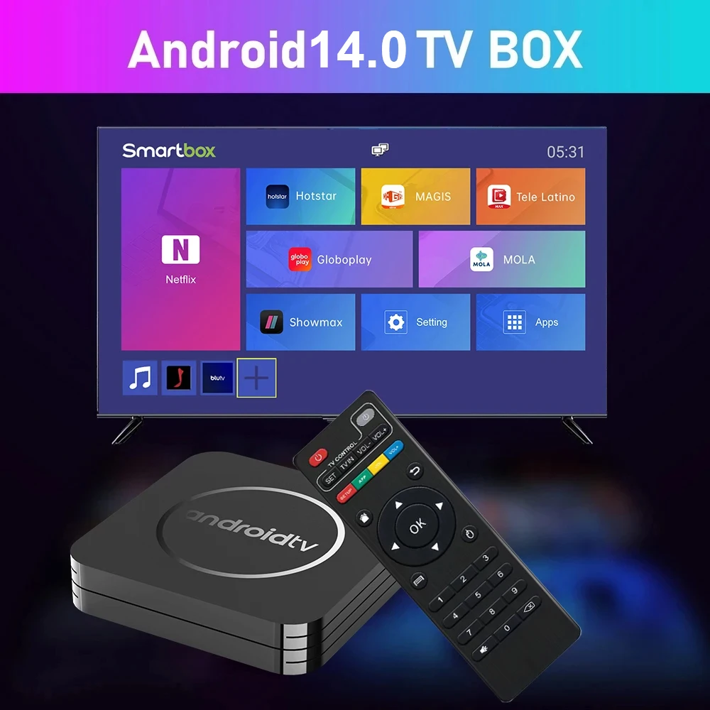 Телеприставка Ultra HD Q11 Smart TV Box Android 14 4 ГБ 64