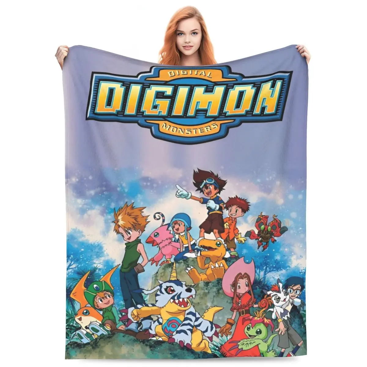 Фланелевые одеяла с рисунком Digimon Adventure Monster мягкое прочное одеяло для
