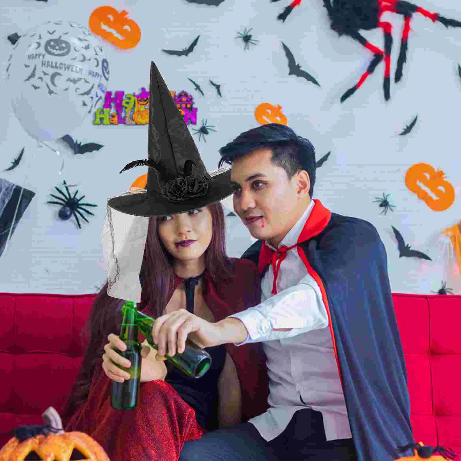 

3 Pcs Prom Dress Witch Decorative Halloween Hat Roleplay Costume Party Accessories Miss Costumes Adults