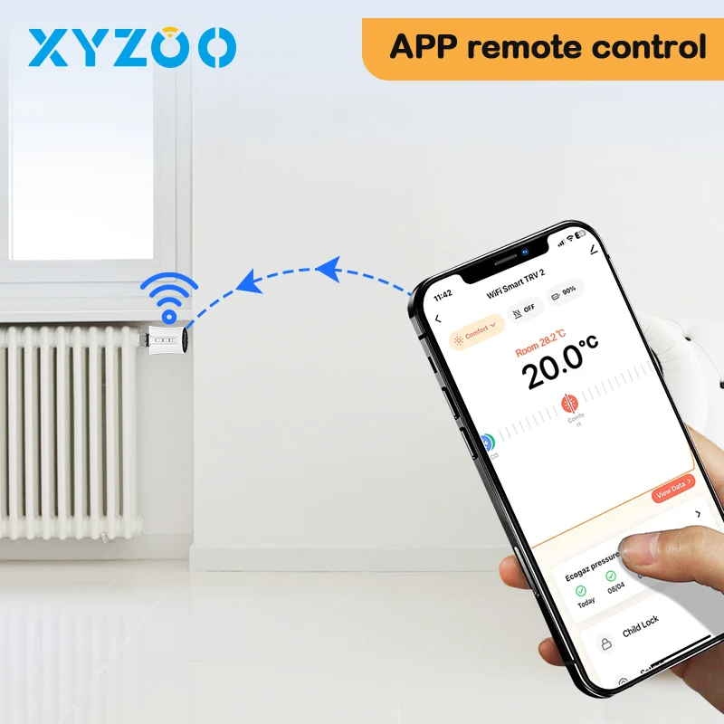 EZAIOT Wi-Fi термостат радиаторный клапан Tuya Smart TRV с Alexa Google Home поддержка регулируемая